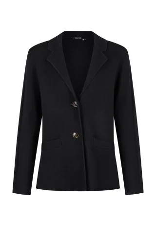 Marc Aurel - Strickblazer im Sparkling-Look black - Gr. - 38