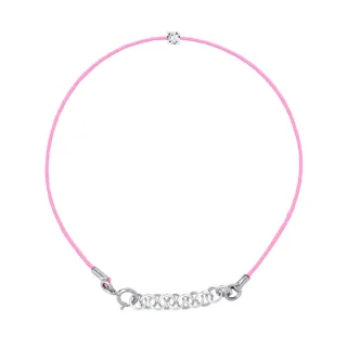 DIADEMA - Armband - Rosa Nylon - Echter Diamant