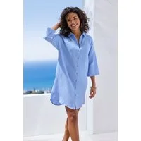 Beachtime by Lascana Longbluse lange Hemdbluse aus Musselinware