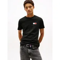 Tommy Jeans T-Shirt TJM SLIM FIT ESSENTIAL FLAG mit Rundhalsausschnitt