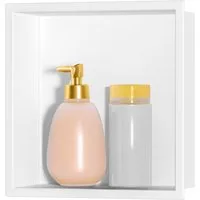 SaniteModar Duschwand Wandnische Dusche 30×30×10cm, Edelstahl, (1 tlg), Einzelregal zur Lagerung
