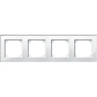 Rahmen Glas vierfach für waagerechte und senkrechte Montage, Typ 489419 weiß (glänzend), Retail