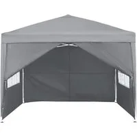 FIVMEN Partyzelt 2.5x2.5m Faltpavillon Gartenpavillon mit 4 Seitenteilen und Fenstern