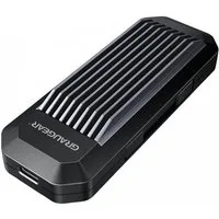 GRAUGEAR Festplatten-Gehäuse G-M202-AC-10G, externes USB Type C Gehäuse für M.2NVMe SSD PCIe3.0 Aluminium schwarz