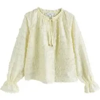 Next Langarmbluse Langärmelige Bluse aus getuftetem Jacquard (1-tlg)
