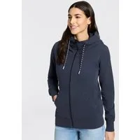 Ragwear Kapuzensweatjacke NESKIA ZIP B O mit hochgeschnittener Kapuze mit Kordel