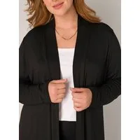 Base Level Curvy Longstrickjacke Figurumspielende, weiche Strickqualität