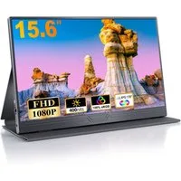 Bundviel Portable Monitor 15,6 Zoll Tragbarer Mobiler IPS 1920x1080 GS156CM2 Portabler Monitor (40 cm/15.6 ", 1920 x 1080 px, FHD, 3 ms Reaktionszeit, 60 Hz)