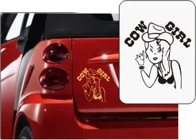 Aufkleber "Cow girl"