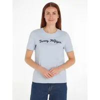 Tommy Hilfiger Kurzarmshirt REG SCRIPT C-NK SS mit Tommy Hilfiger Script Logo-Schriftzug