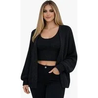 Worldclassca 2-in-1-Strickjacke WORLDCLASSCA Damen Cardigan Strickjacke + Strick Top 2 Tlg Fashion Neue Kollektion - Stilvolle und gemütliche Strickmode für Damen