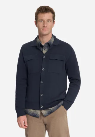 No Excess - Cardigan Full Button Heavy Knit Dark Night - Gr. - XXXL