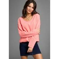 Laura Scott Longsweatshirt mit Fransenkante