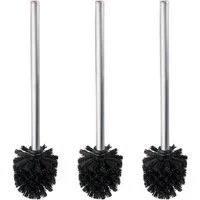 WENKO WC-Reinigungsbürste, (Set, 3-tlg), schwarz, Durchmesser 8 cm