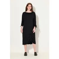 Ulla Popken Midikleid Jersey-Midikleid U-Boot-Ausschnitt 3/4-Arm