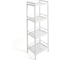 GarveeMore Bücherregal 3 /4 Tier Storage Rack Kohlenstoffstahl Bücherregal Eckenregal