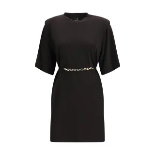 PINKO Schwarzes Acetat Freizeitkleid