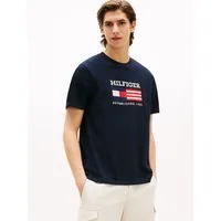 Tommy Hilfiger T-Shirt AMERICANA MONOTYPE FLAG BOX TEE Mit markanter Stickerei
