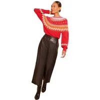 Love & Roses Rundhalspullover Love & Roses Gemusterter Pullover, Regular (1-tlg)