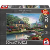 Schmidt Spiele Puzzle Stoney Creek Cottage von Thomas Kinkade, 1000 Puzzleteile, Made in Germany