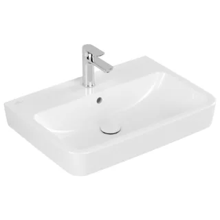 Villeroy und Boch O.novo Waschtisch 4A416501 65 x 46 cm, 1 Hahnloch, eckig, mit Überlauf, weiß