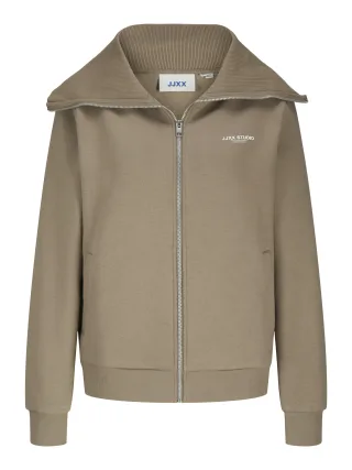 JJXX - JXSTUDIO VESTERBRO FLAT KNIT ZIP SWT SN Grau - Gr. - M