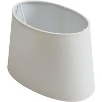 B&S Lampenschirm Lampenschirm oval Velvet weiss B:20,5x12/T:17x10/H:14cm, Jinming