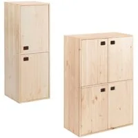 Astigarraga Kit Line Kommode Kommode Massiv - Dinamic, Schrank mit 2 oder 4 Türen, Highboard Kiefer