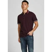 Jack & Jones Poloshirt JJEPAULOS Poloshirt mit klassischem Kragen und figurbetonter Form Logostickerei, modisch, schmal, Baumwolle, Polokragen