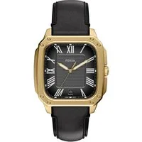 Fossil Quarzuhr Crosby FS6151, Armbanduhr, Herrenuhr, Lederarmband, analog, Tag