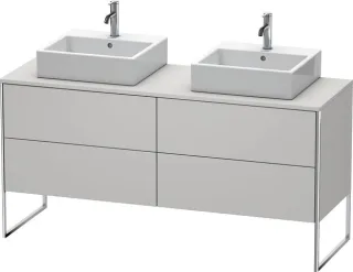 Duravit XSquare Konsolenwaschtischunterbau bodenstehend Nordic Weiß Seidenmatt 1600x548x778 mm - XS4 XS4927B3939
