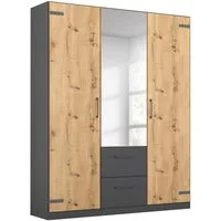 rauch Drehtürenschrank Holmes im Industrial Style, mit Schubkästen, mit oder ohne Spiegel