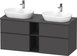 Duravit D-Neo Konsolenwaschtischunterbau wandhängend Graphit Matt 1400x550x664 mm - DE4970BBD490000 DE4970BBD490000
