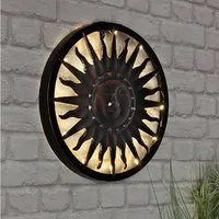 Haushalt International Wanddekoobjekt LED Wandlicht Sonne (1 St), 12 warm-weiße LEDs