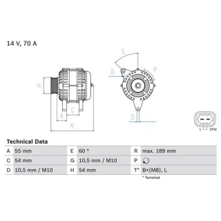 Bosch Lichtmaschine Opel Corsa Meriva