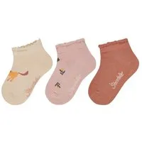Sterntaler® Sneakersocken Sneaker Socken 3er-Pack Pferd (3-Paar, Sneaker Socken 3er-Pack Pferd) Sneaker Socken 3er Pack mit Pferd, Blumen & Uni, Baumwolle, elastisch