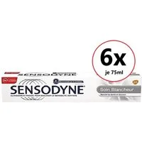SENSODYNE Zahnpasta LOSE SOIN BLANCHEUR 6x75ml Zahncreme extra frisch Zahnpasta weiß, (Pflege Creme Zahnpflege Karriesschutz, Zahnsteinschutz Plaque, 6-St) Creme Zahncreme Zahnpflege Pflege Karriesschutz Zahnsteinschutz