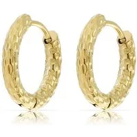 Made by Nami Creolen-Set Ohrringe Gold Damen Gehämmert, Geschenk für Freundin