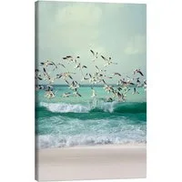 Posterlounge Wandbild Möwen am Strand, Art Couture, erhältlich als Poster, Leinwandbild, Wandsticker oder Acrylglasbild