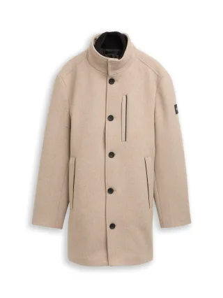 Tom Tailor - 2-in-1 Wollmantel mit abnehmbarer Innenjacke taupe wool twill - Gr. - XXXL