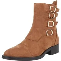Ital-Design Damen Bikerschuhe Biker Stiefelette (88489471) Blockabsatz Western- & Bikerboots in Camel
