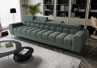 Big Sofa Sofa 4-Sitzer BASTIEN Megasofa in Stoff Gemma Türkis