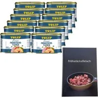 TULIP Wurstkonserve Frühstücksfleisch Schwein 10x 200g mit extra Kochbuch, 200 g, (Set, Mit Kochbuch), dänische Delikatesse