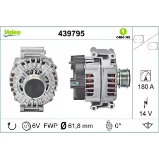 Valeo Lichtmaschine 180A Audi A3 A4 A5 A7 Q5 439795
