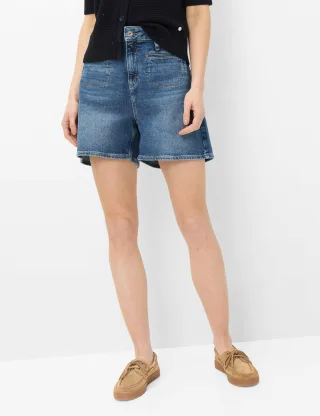Brax Damen Style BEACH B USED REGULAR BLUE, denim blau, Gr. 46