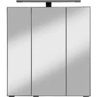 welltime Spiegelschrank Trento, verschiedene Ausführungen und Farben Breite 60 cm, mit 3D-Effekt, Spiegeltüren, Inklusive LED-Beleuchtung