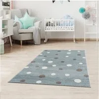 Jimri Kinderteppich DOT´S Teppiche für Kinderzimmer, Kinderzimmerteppich, Teppich, Läufer, Regenbogen