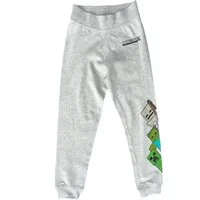 Minecraft Jogginghose MINECRAFT Kinder Jogginghose Jungen + Mädchen Hose GRAU 116 - 152