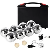 lindahandel Spielball Boule Set 6/8 Metallkugeln – Petanque mit Hartschalenkoffer & Tasche (Set, 8), Outdoor Gartenspiel für Erwachsene&Familie – ideal für Camping&Strand