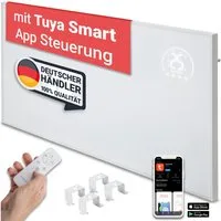 Heidenfeld Infrarotheizung HF-HP140, Elektro Heizung mit App steuerbar, Heizung mit Kindersicherung, Heizpanel mit ECO- & Nachtmodus